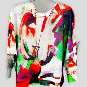 Brand Bazar Women's long sleeve top. One size fits all. Multi-color